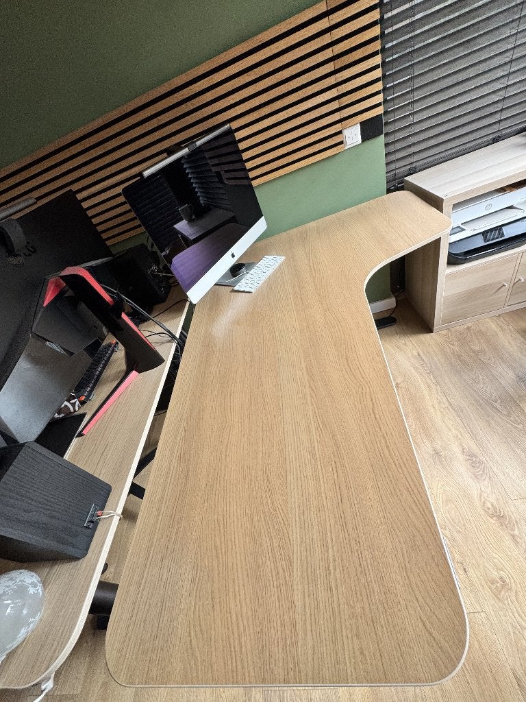 IKEA BEKANT elektrisch zit-sta hoekbureau (160 x 110), Huis en Inrichting, Ophalen, Zit-sta bureau, 160 cm, Zo goed als nieuw