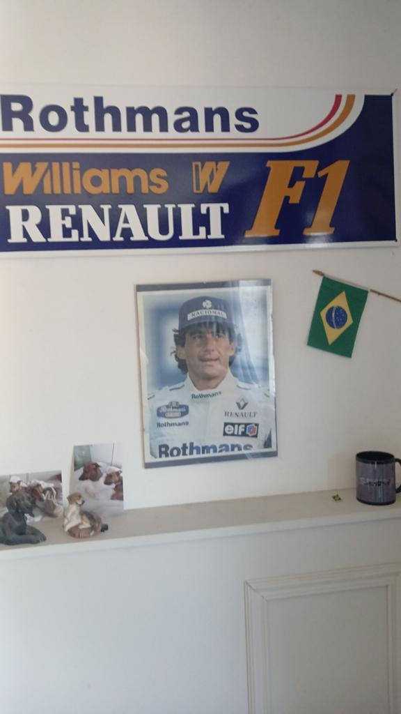 Email plaat rothmans F1  senna, Verzamelen, Ophalen of Verzenden, Overige typen