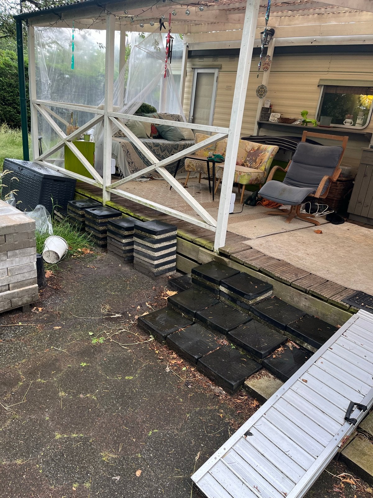 Gratis rubber tegels voor stal of buiten (56 stuks, 4,7 m²), Doe-het-zelf en Verbouw, Tegels, Ophalen, Overige materialen, Gebruikt