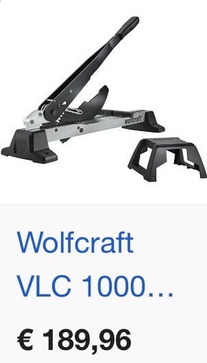 Wolfcraft VLC1000 Laminaatsnijder - Laminaat & PVC Knipper, Ophalen of Verzenden, Zo goed als nieuw, Snijgereedschap, Overige merken