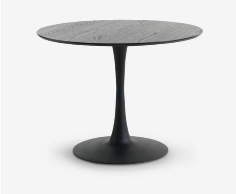 Moderne ronde eettafel - Zwart, Ophalen, Gebruikt, Rond, 50 tot 100 cm