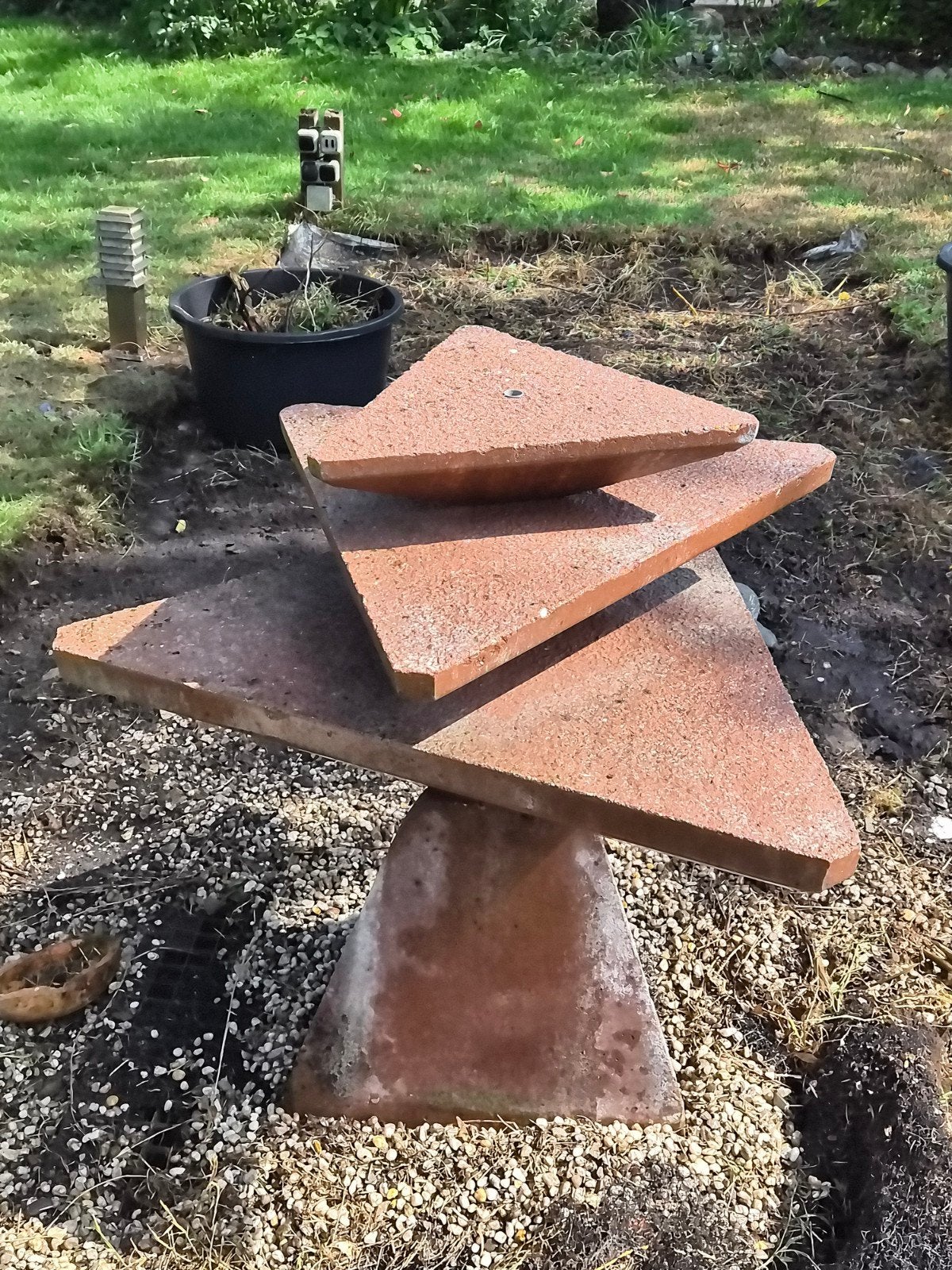 Unieke Tuin Sculptuur - Abstracte Beton Kunst, Tuin en Terras, Tuinbeelden, Ophalen, Gebruikt, Beton, Abstract beeld