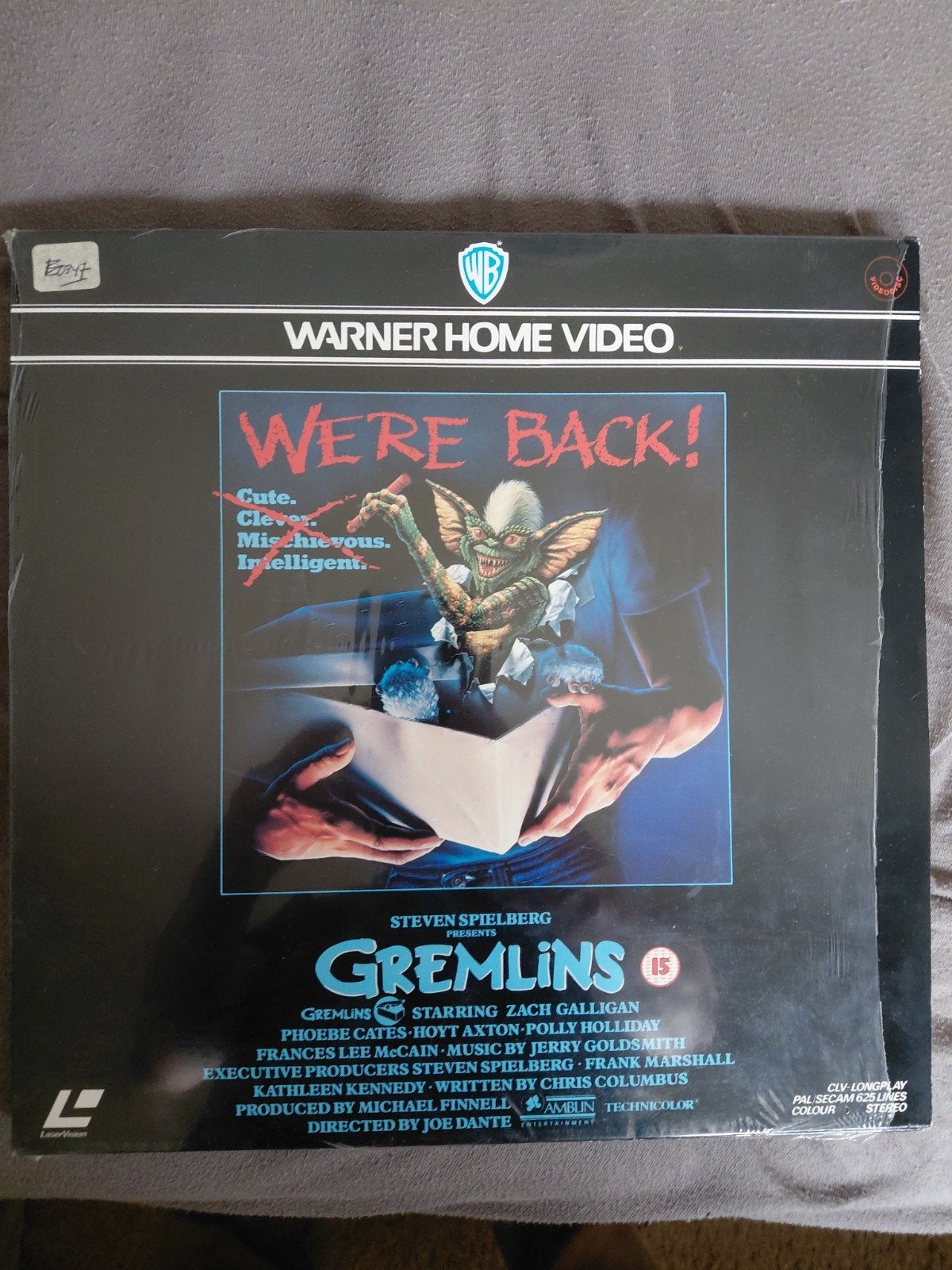 Gremlins 1 on LaserDisc, Alle leeftijden, Ophalen of Verzenden, Zo goed als nieuw, Engels