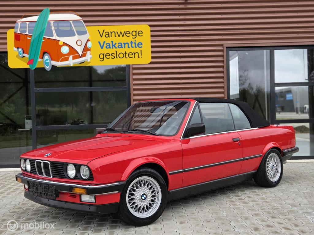 BMW 3-serie Cabrio 320i 6 cilinder e30 roestvrij originele s, Auto's, Achterwielaandrijving, Gebruikt, Leder, Bedrijf