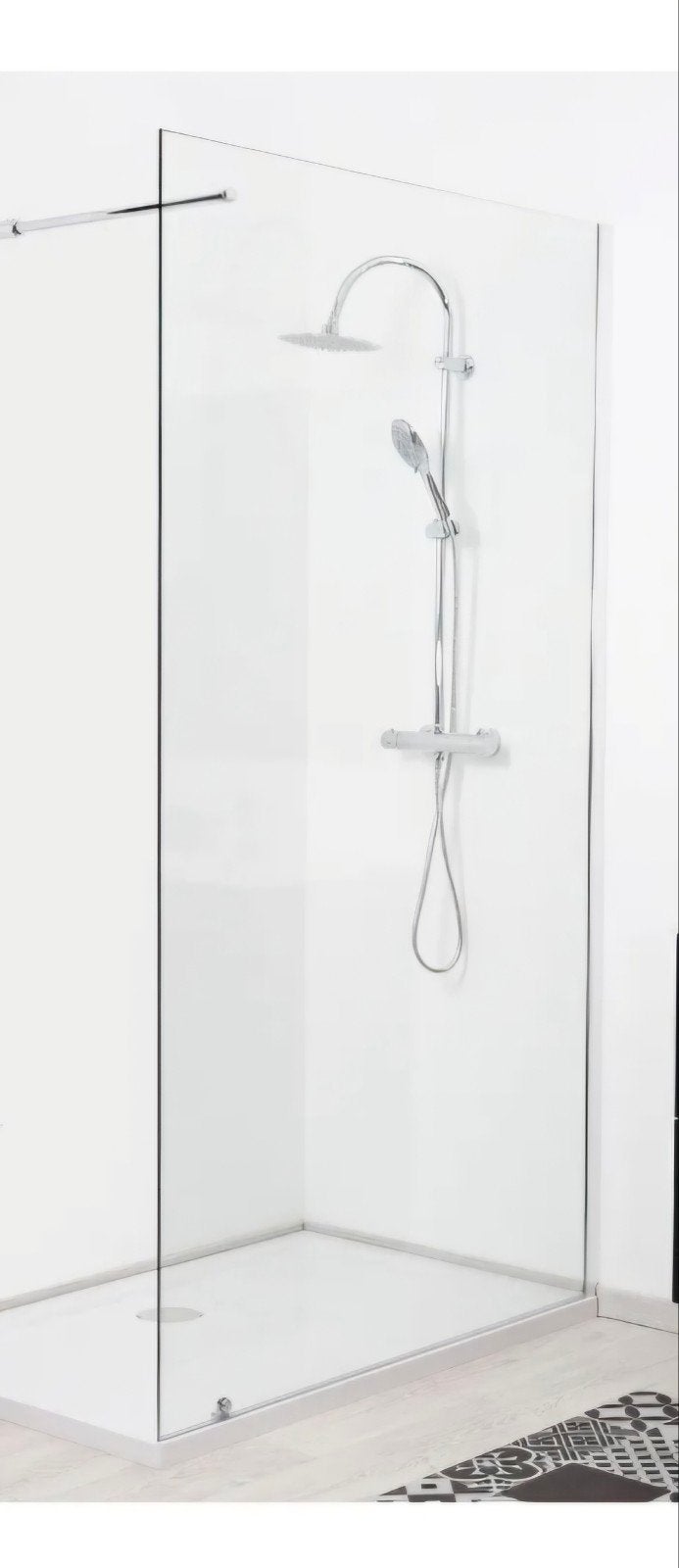 Aquavive douchewand Samos 120cm x 200/210cm nieuw, Ophalen, 80 tot 120 cm, Nieuw, 160 cm of meer