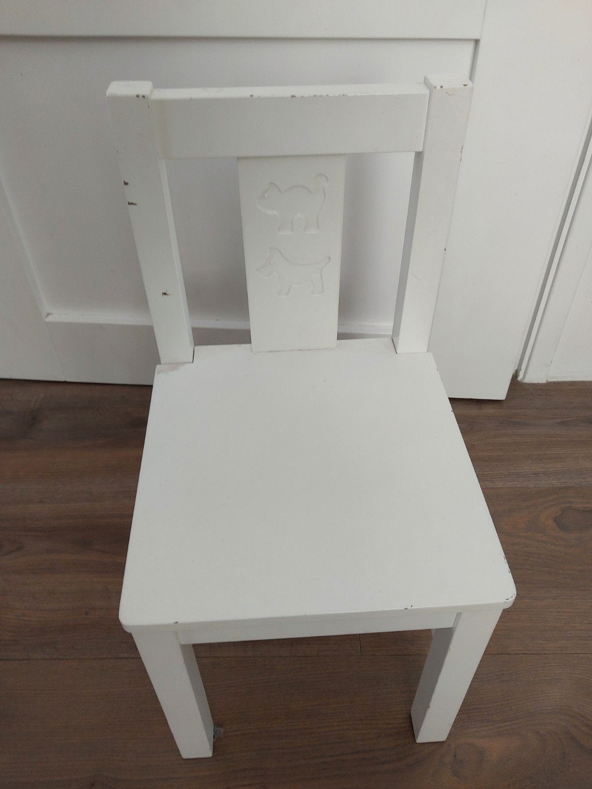 IKEA KRITTER Kinderstoel Wit met Dierenmotief, Ophalen, Gebruikt, Stoel(en)