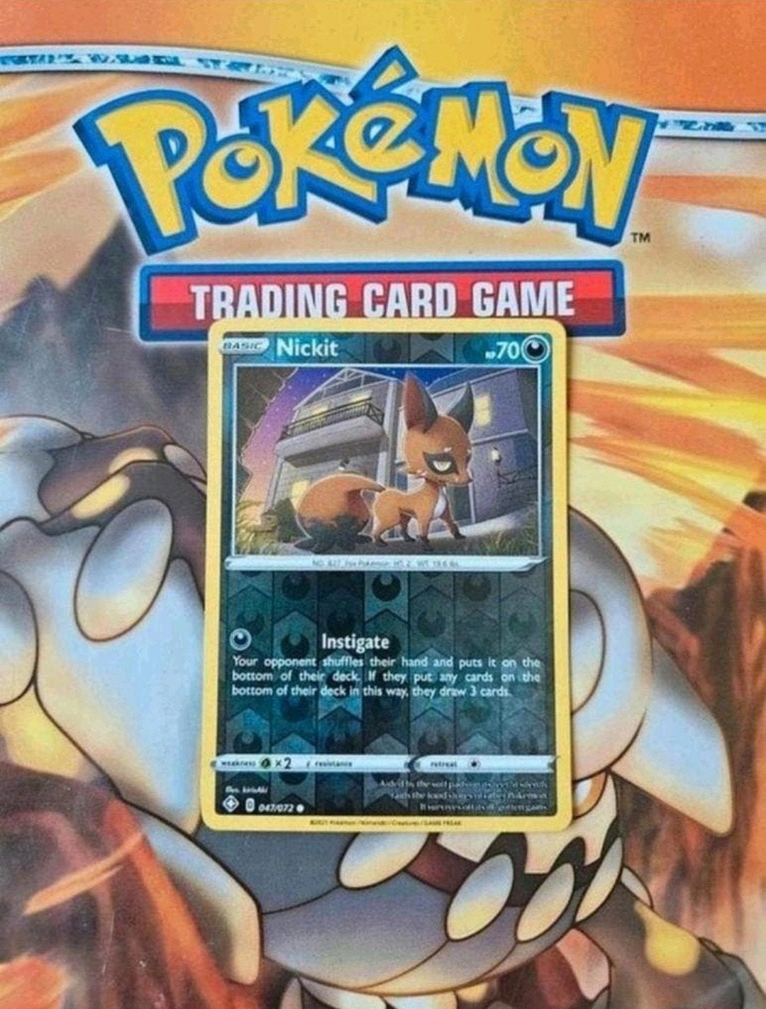 Nickit 047/072 Sword&Shield Shining Fates reverse holo nm, Ophalen of Verzenden, Zo goed als nieuw, Losse kaart, Foil