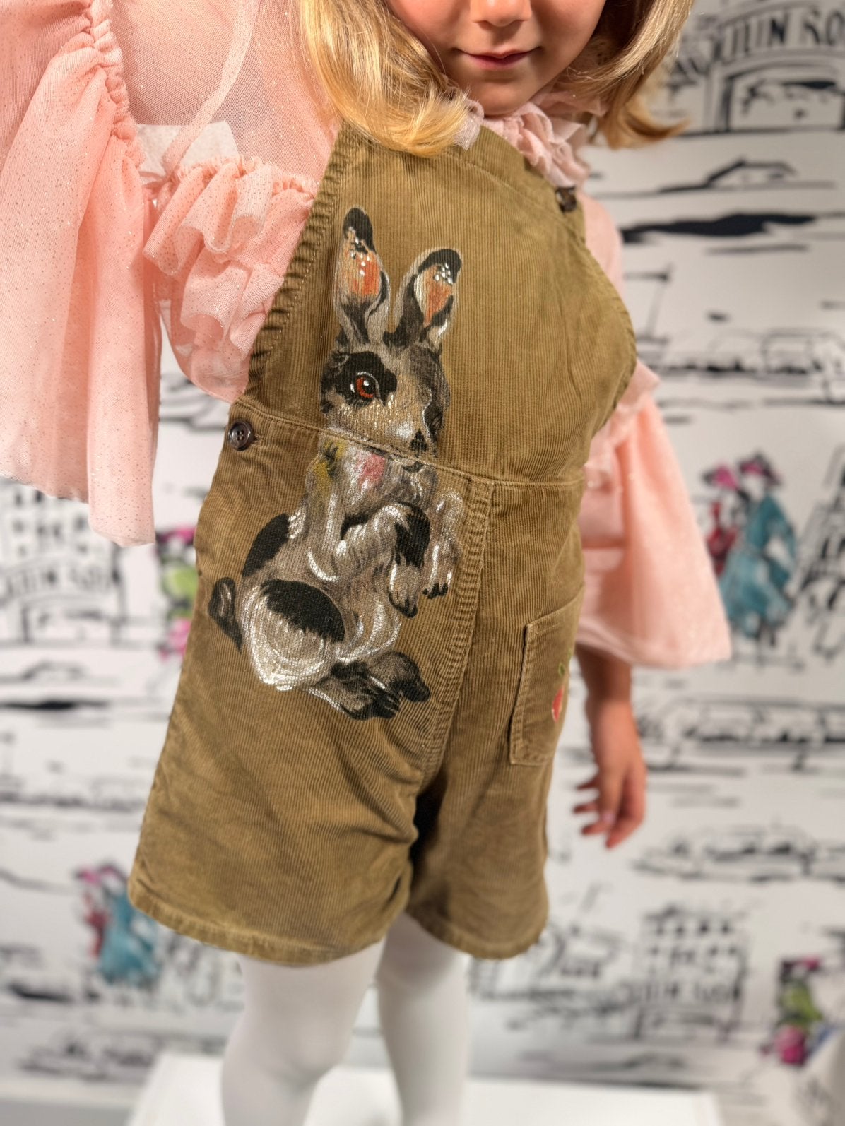 Gucci kids zeldame konijn print overall maat 98-104, Kinderen en Baby's, Kinderkleding | Maat 98, Overige typen, Verzenden, Jongen of Meisje