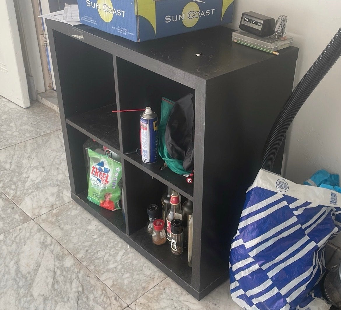 IKEA eket kastje, Ophalen, Gebruikt