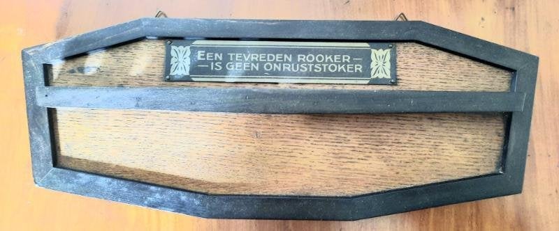 Amsterdamse school eikenhouten pijpenrekje, Ophalen of Verzenden, Gebruikt, (Water)pijp