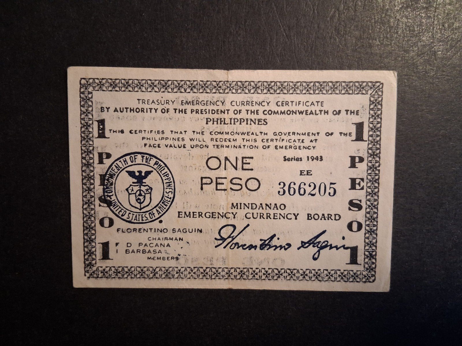 1 peso Philippines-Mindanao 1945, Ophalen of Verzenden, Zuidoost-Azië, Los biljet