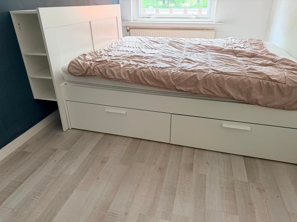 Brimnes bed IKEA, Ophalen, Gebruikt, Tweepersoons
