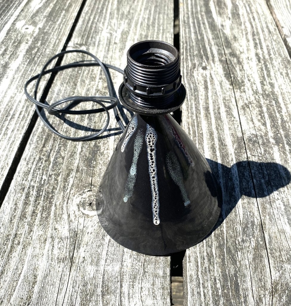 Leuke Aardewerk Lamp - vintage retro fat lava design, Vintage, Keramiek, 19 cm, Zo goed als nieuw