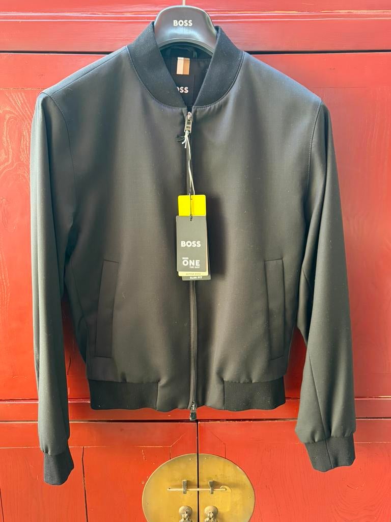 Hugo Boss Bomberjack Nieuw maat 44 slim fit, Kleding | Heren, Zwart, Nieuw, Ophalen of Verzenden, Hugo Boss