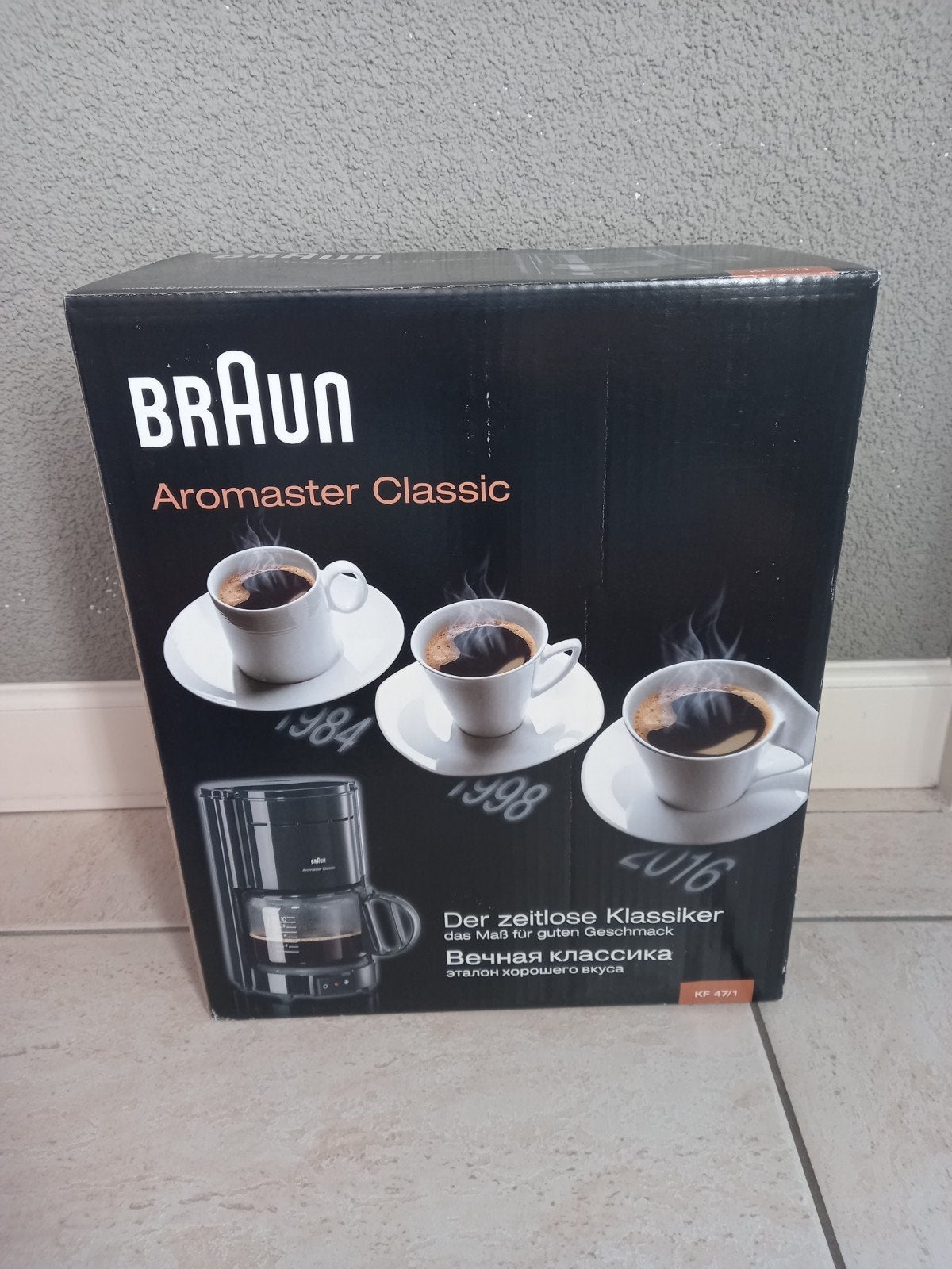 Braun KF 47/1 BK, 10 kopjes of meer, Koffiemachine, Gemalen koffie, Ophalen of Verzenden