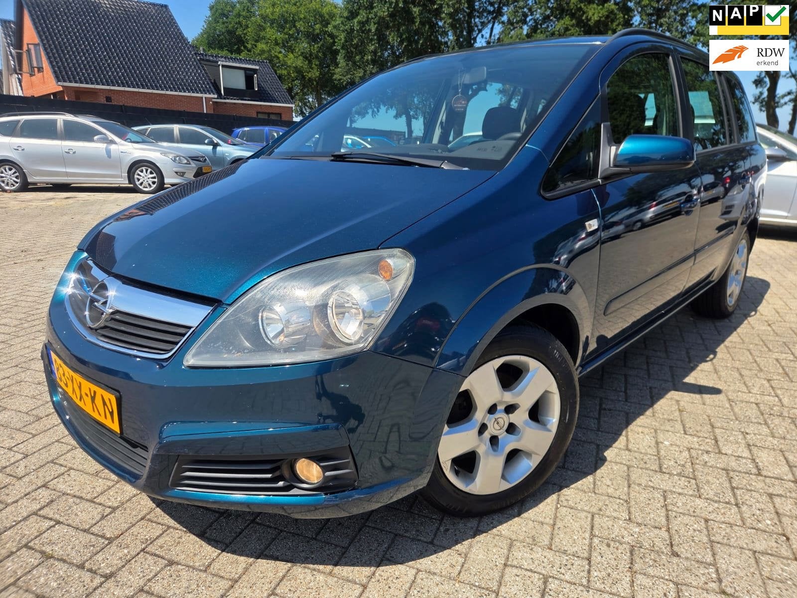 Opel Zafira 1.6 Business 7Pers 2007. Airco/Cruise/Mistlampen, Auto's, Voorwielaandrijving, Stof, Gebruikt, Zwart