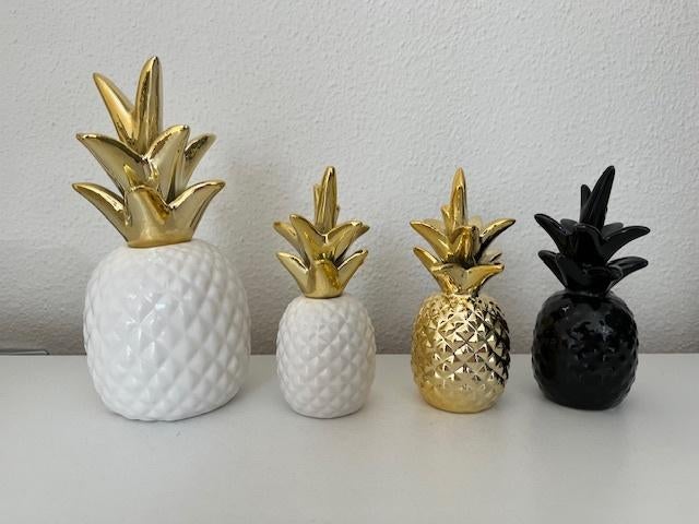 Housevitamin Ananas beeldje wit, goud of zwart S of L Nieuw!, Huis en Inrichting, Woonaccessoires | Overige, Zwart, Nieuw, Ophalen of Verzenden
