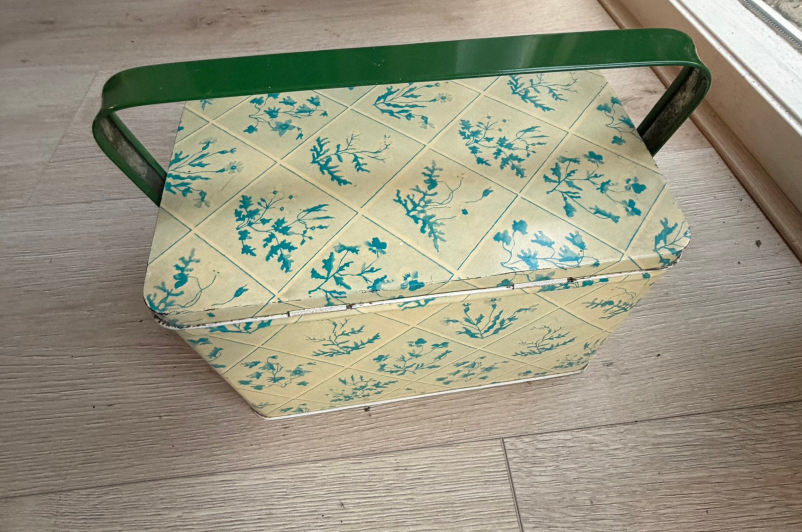 Vintage blikken trommel (proviand), Ophalen, Gebruikt, Overige, Overige merken