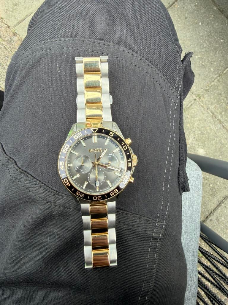 Hugo Boss horloge, Sieraden, Tassen en Uiterlijk, Horloges | Heren, Overige merken, Gebruikt, Staal, Polshorloge