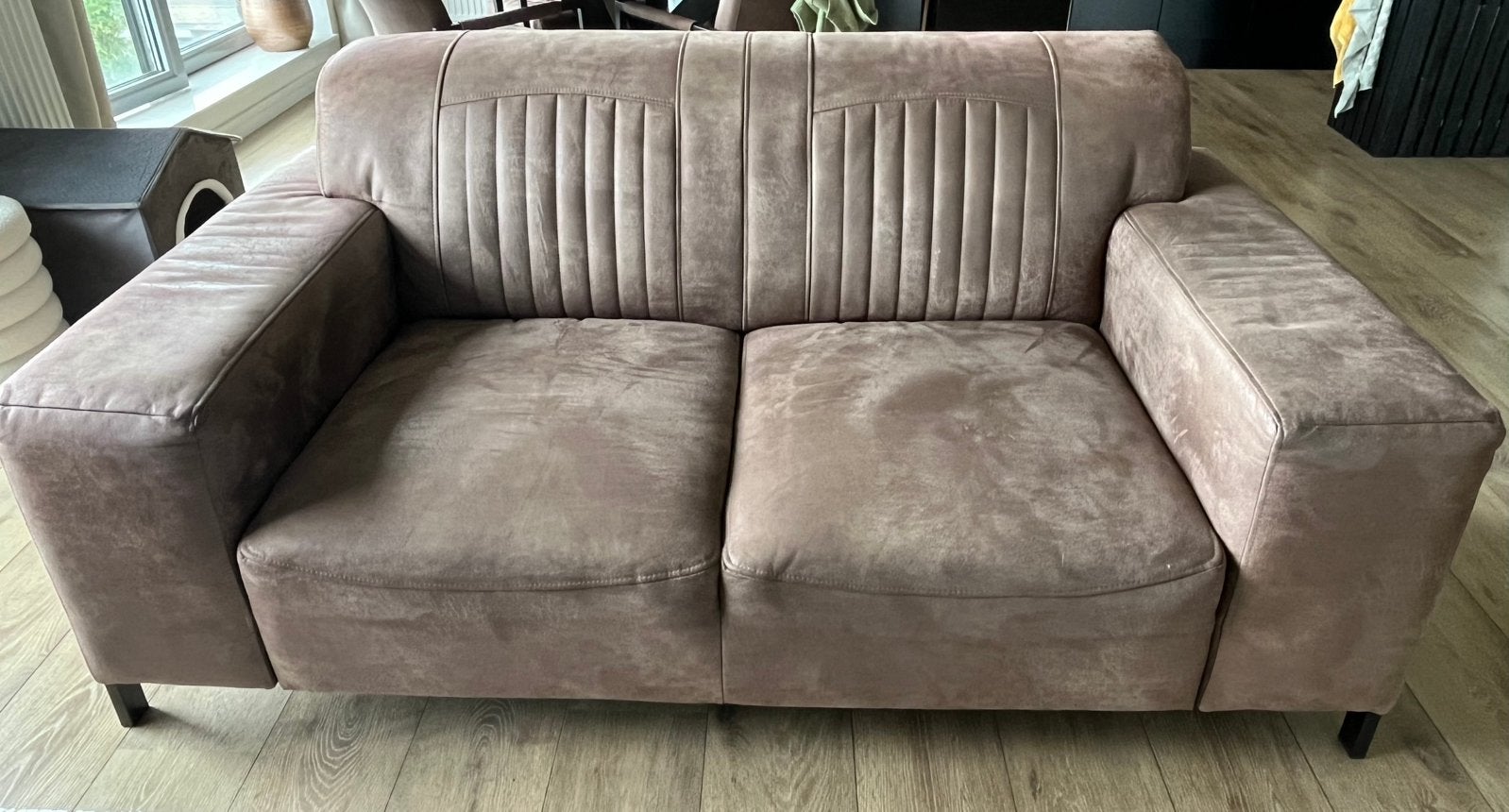 2 sits bank met 2 stoelen, Ophalen, 150 tot 200 cm, Tweepersoons, 75 tot 100 cm