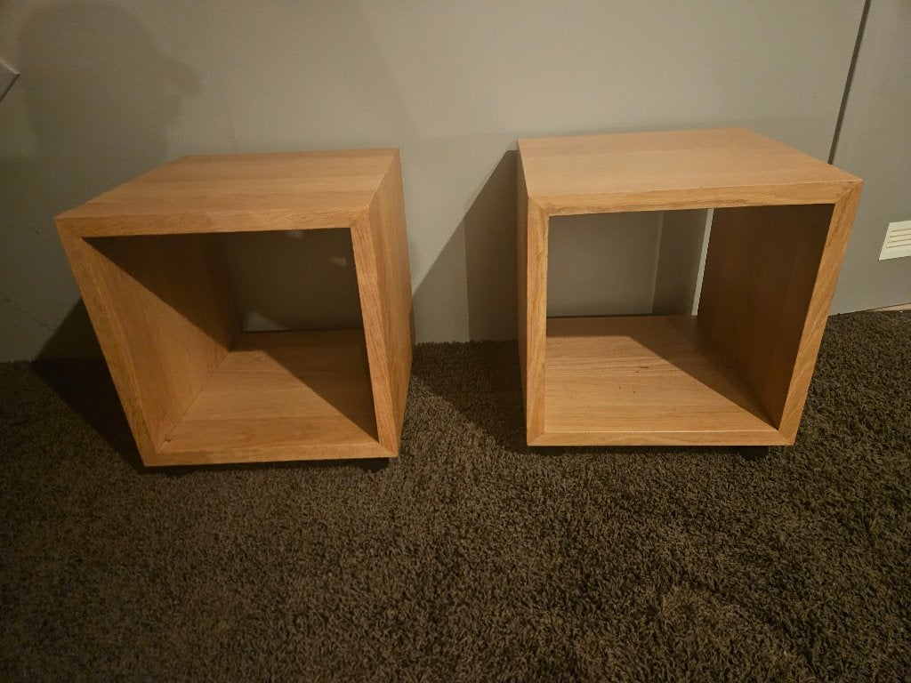 CUBUS massief eiken bijzettafel/kubus, Ophalen