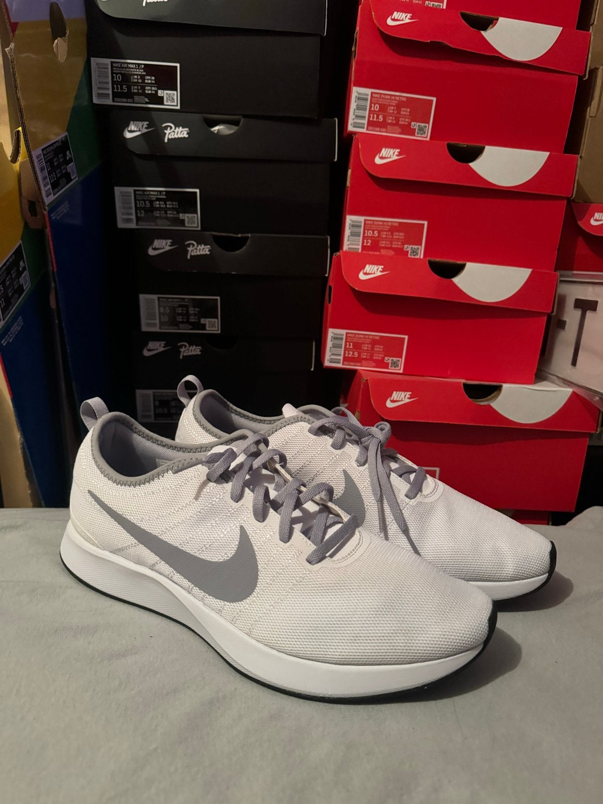 Nike Dualtone Racer Witte Sneakers - Maat 45, Ophalen of Verzenden, Zo goed als nieuw, Wit, Sneakers of Gympen