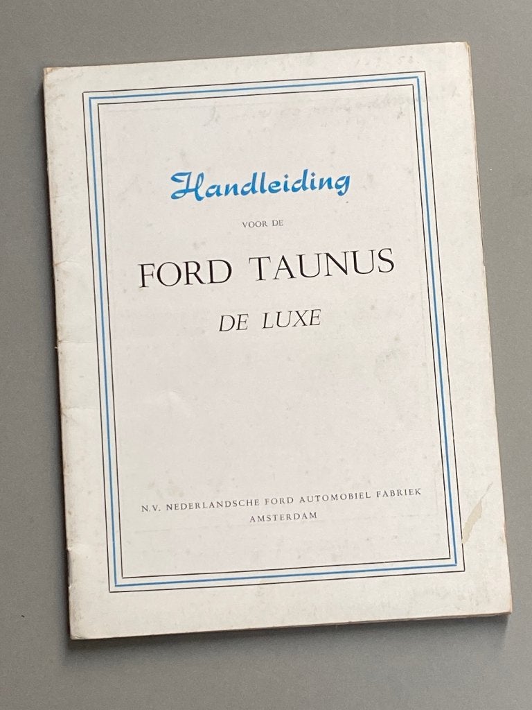 Origineel instructieboek van de Ford Taunus de Luxe (1951), Auto diversen, Handleidingen en Instructieboekjes, Ophalen of Verzenden