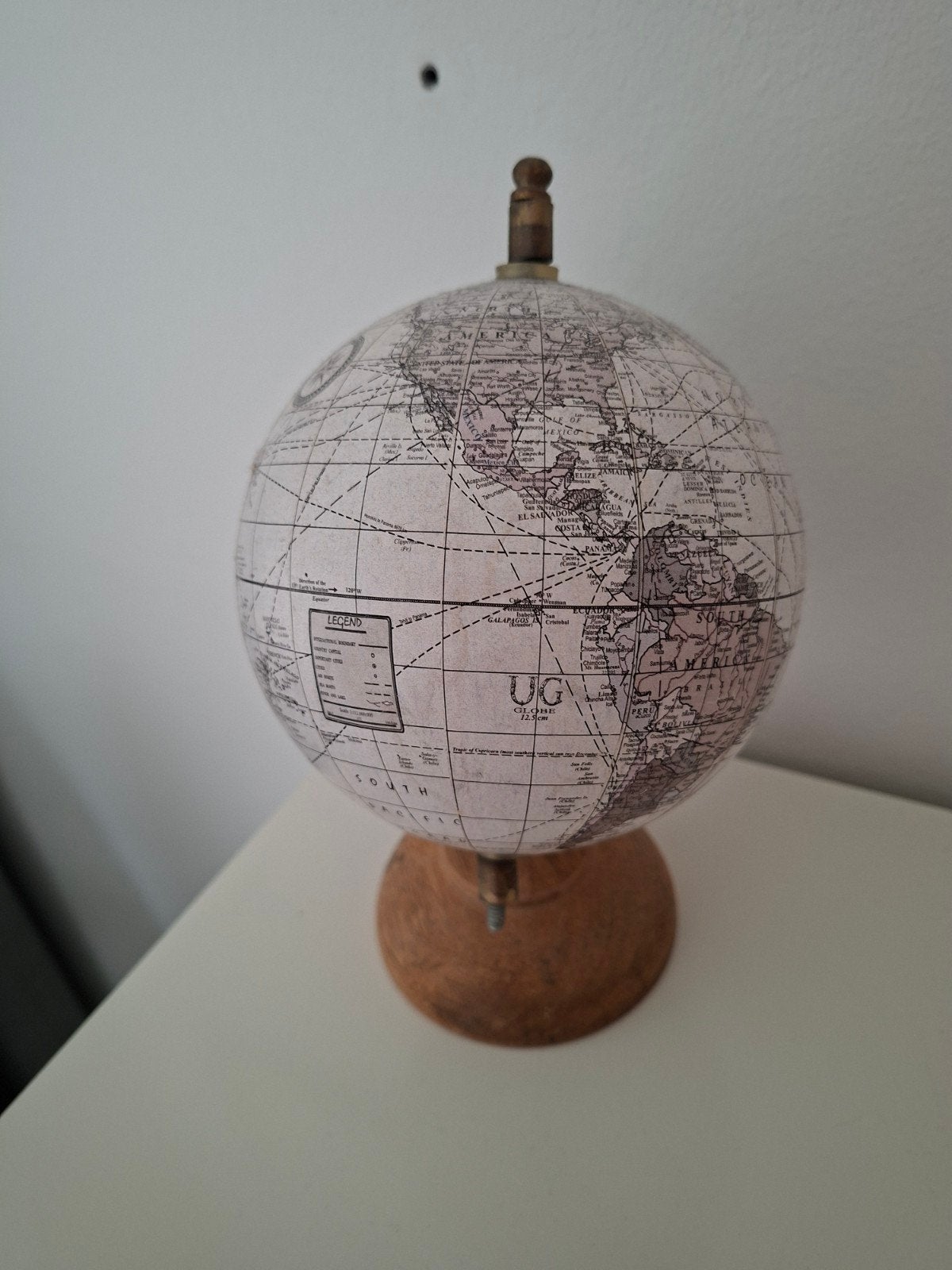 Vintage Wereldbol - Decoratieve Globe, Gebruikt, Draaibaar, Ophalen of Verzenden, Staatkundige wereldbol