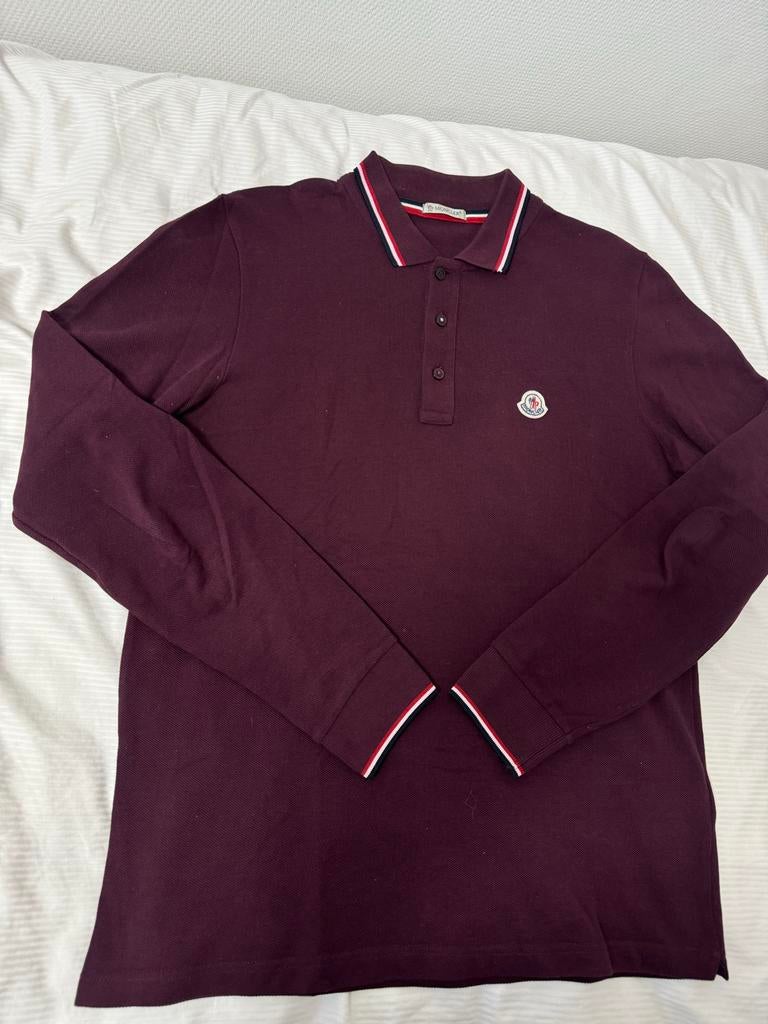 Moncler Polo Lange Mouwen - Maat M, Ophalen of Verzenden, Zo goed als nieuw, Maat 48/50 (M), Overige kleuren