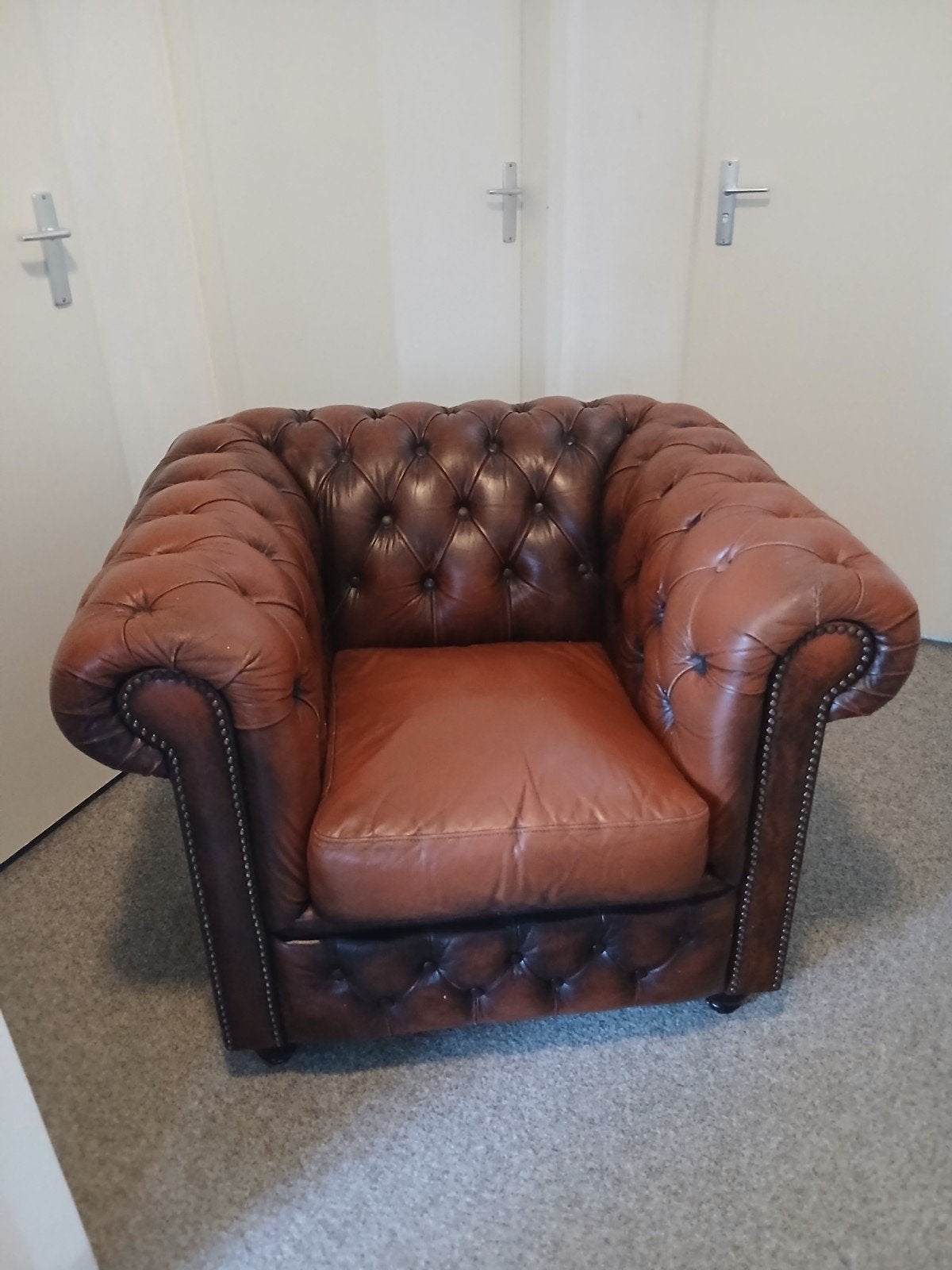 chesterfield stoel, Ophalen, Eenpersoons, Zo goed als nieuw, Minder dan 150 cm