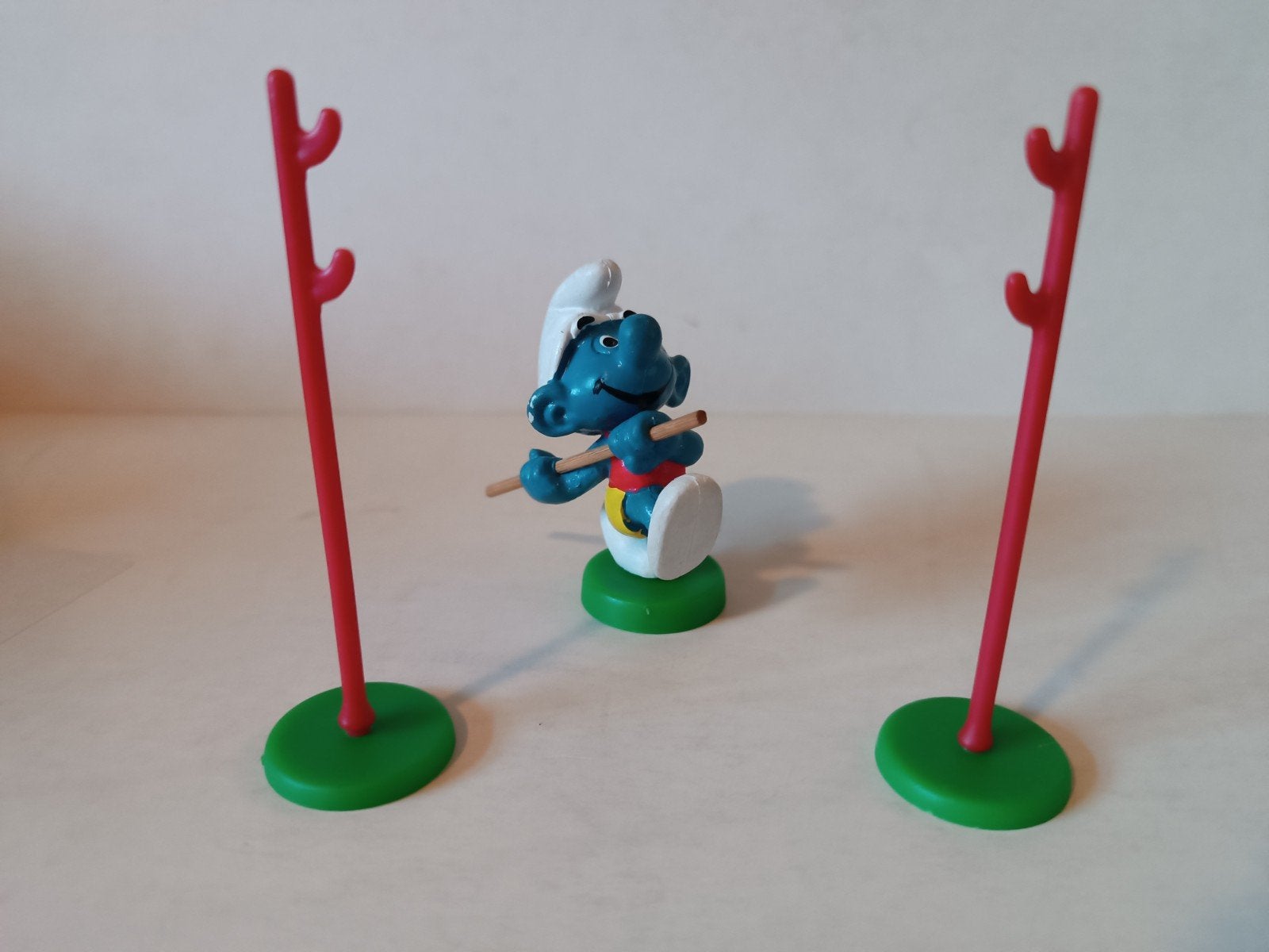 Schleich Smurfen Collectie: Polstokspringer Smurf, Ophalen of Verzenden, Zo goed als nieuw, Verschillende Smurfen, Poppetje, Figuurtje of Knuffel