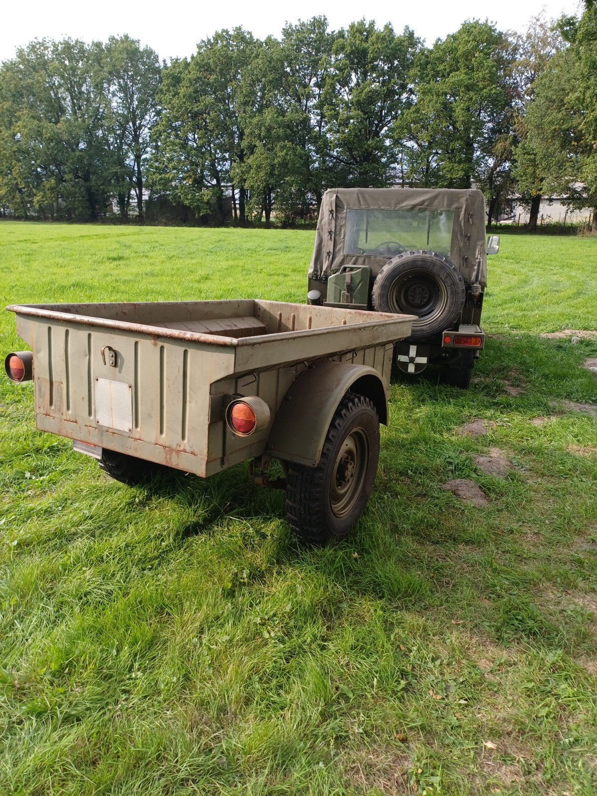 Militaire aanhanger, Ophalen