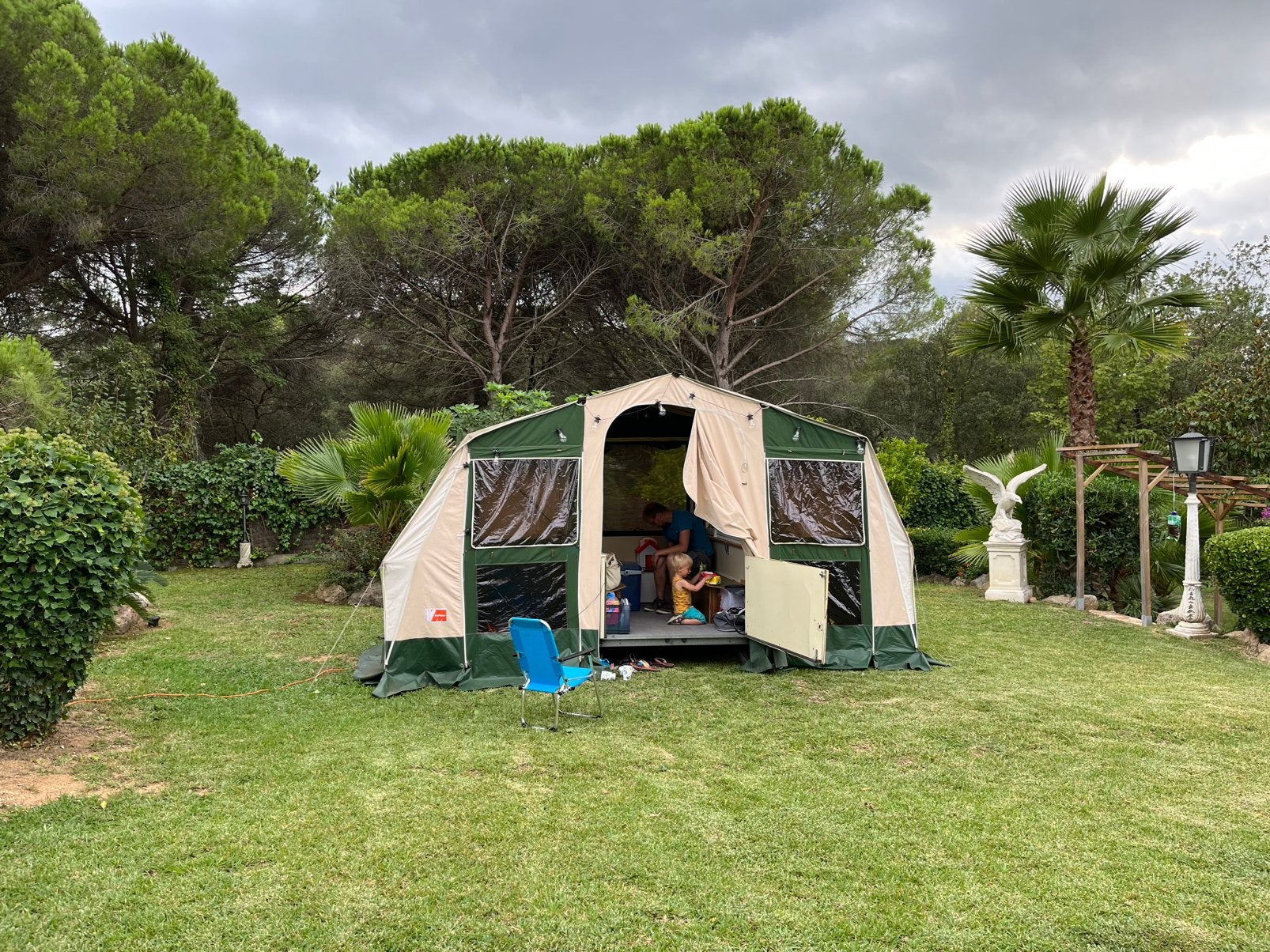 Vouwtent in aanhanger Holtkamper Family 8p, Caravans en Kamperen, Tenten, Ophalen, Gebruikt, Meer dan 6