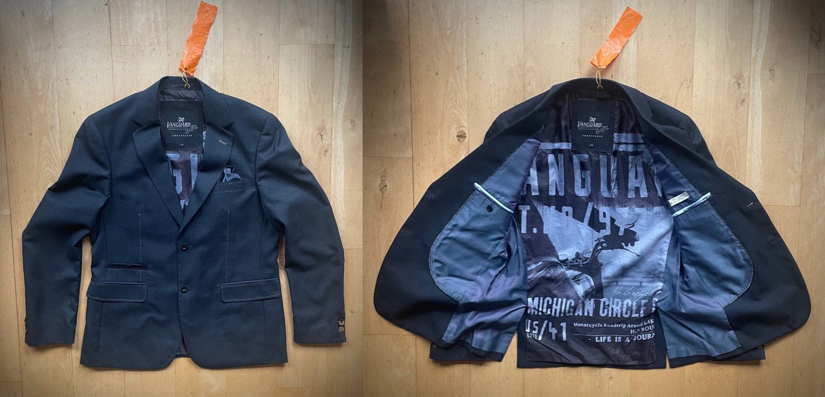 Vanguard Ambassador design / luxe blazer colbert 52, Ophalen of Verzenden, Maat 52/54 (L), Blauw