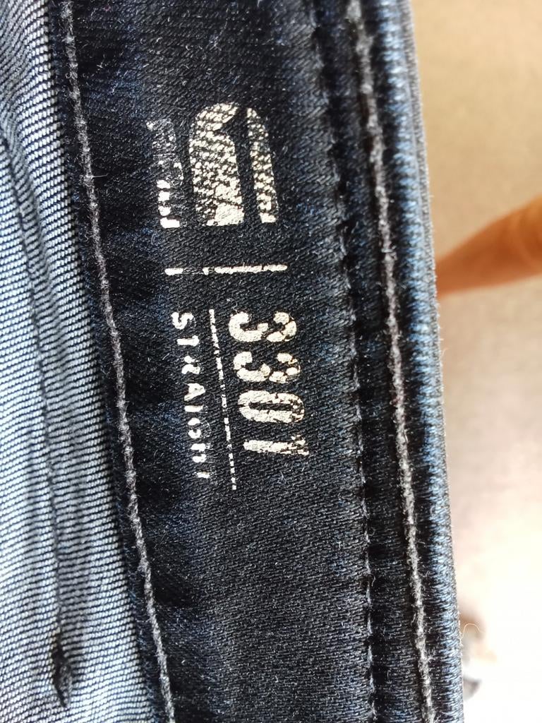 G-Star Raw 3301 Straight Jeans Zwart - Als Nieuw (W29/L32), Kleding | Heren, Spijkerbroeken en Jeans, Zo goed als nieuw, Zwart