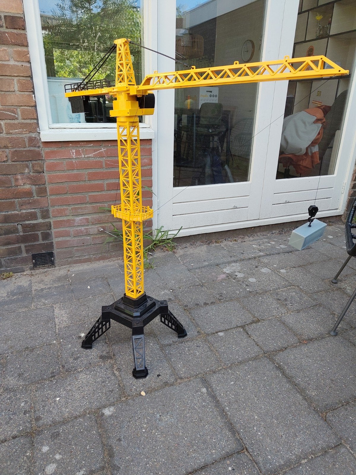 Grote gele speelgoedkraan met afstandsbediening, Ophalen, Gebruikt, Bouwen