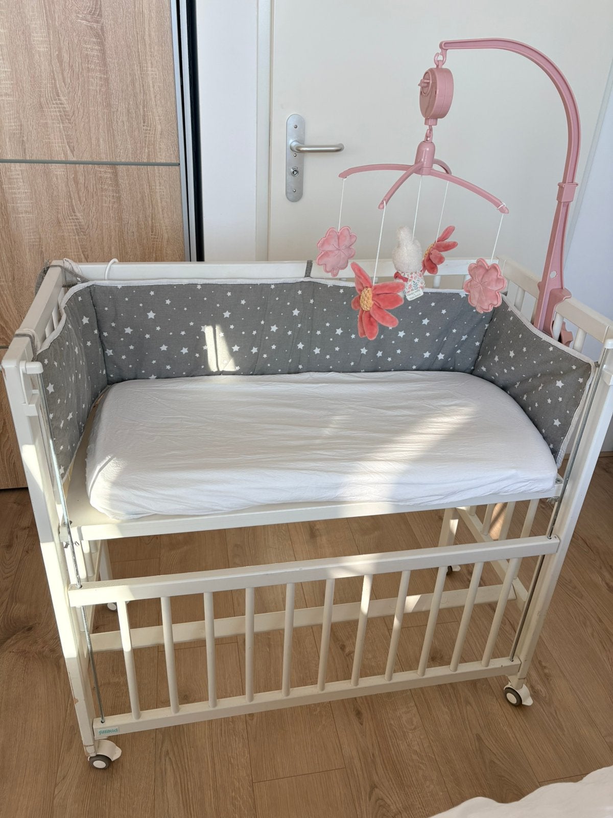 Cosleeper 40x90 with aerosleep evolution mattress, Ophalen, Zo goed als nieuw, Wit, Jongetje of Meisje