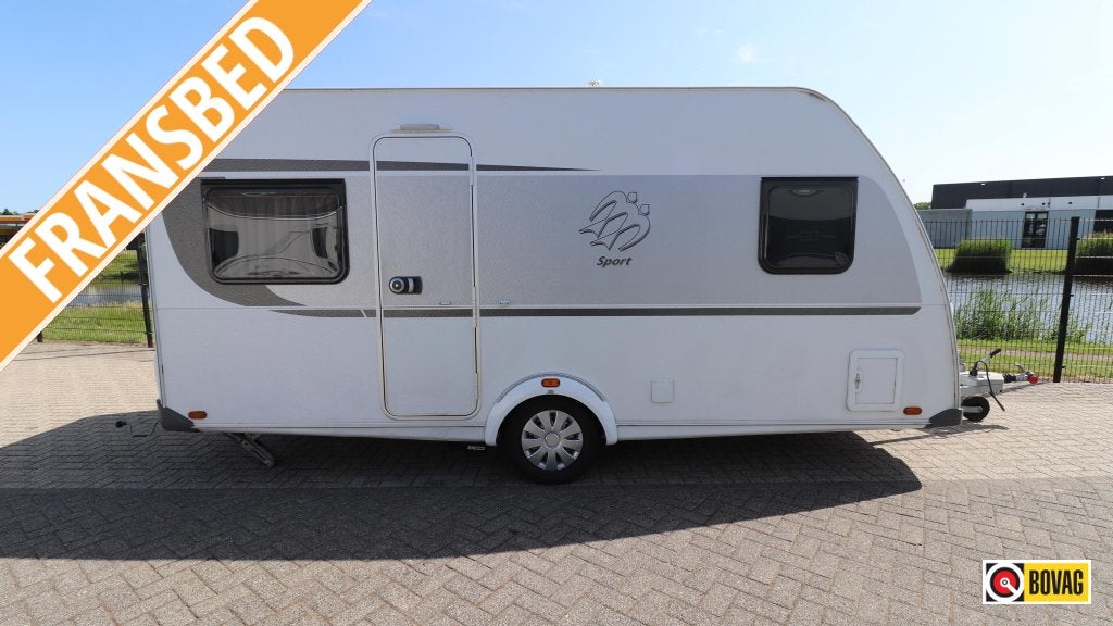 Knaus Sport 450 FU BJ'18 Voortent & Fietsendrager, Caravans en Kamperen, Schokbreker, Rondzit, Bedrijf, 750 - 1000 kg