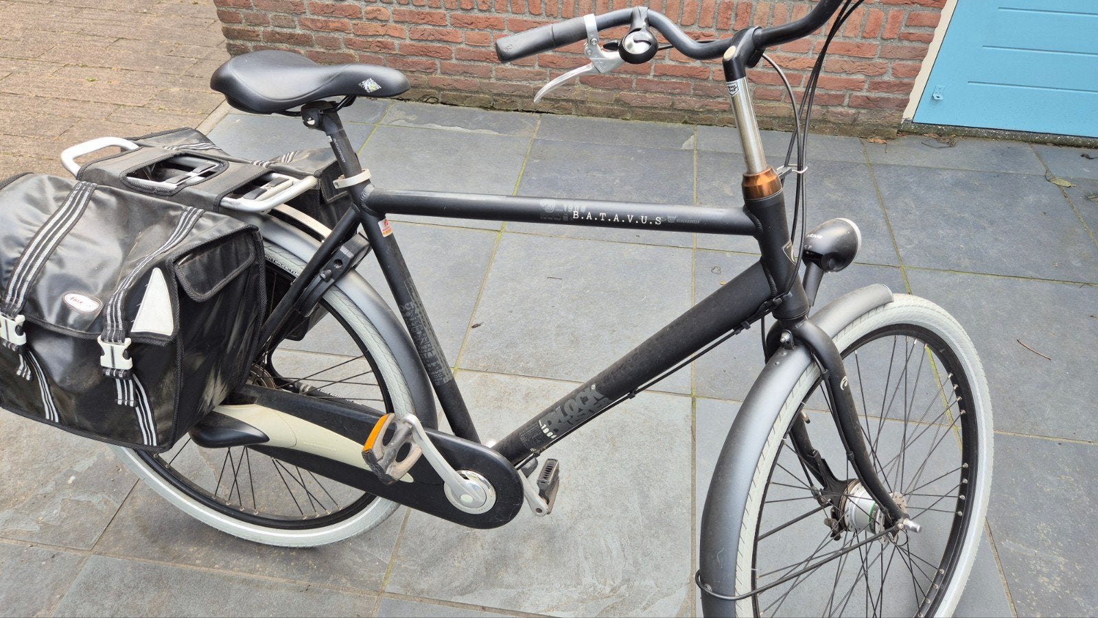 Batavus fiets met fietstassen - Gebruikt, Fietsen en Brommers, Fietsen | Dames | Damesfietsen, Ophalen, Versnellingen, Batavus