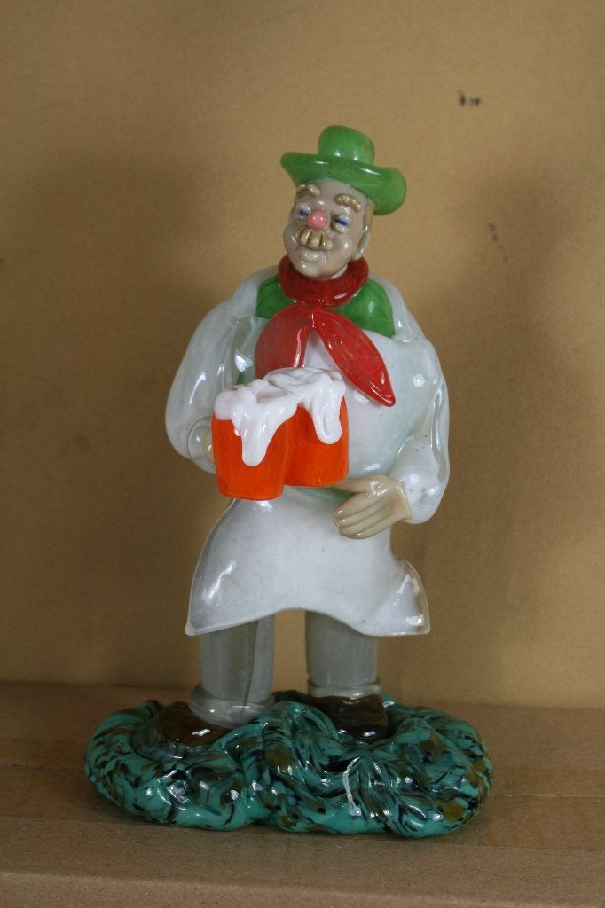 Glazen beeld van een barkeeper, Antiek en Kunst, Ophalen of Verzenden