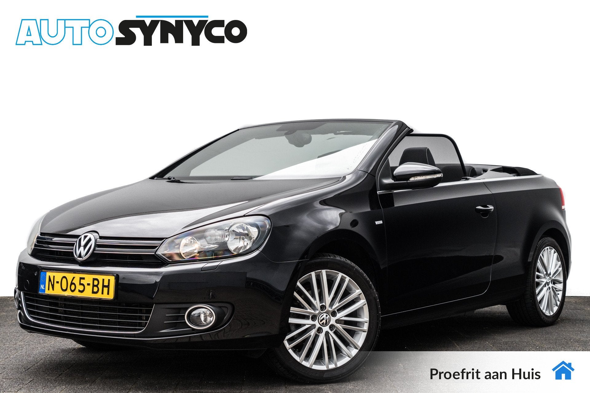 Volkswagen Golf Cabriolet 1.2 TSi Cup BlueMotion | Trekhaak, Auto's, Stof, Gebruikt, Zwart, 4 cilinders