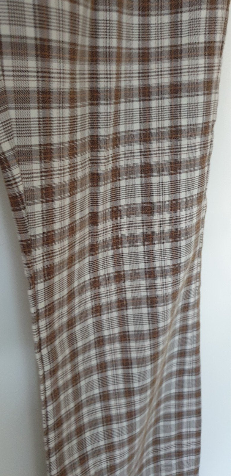 Geruite broek - Bruin/Wit, Maat 38/40 (M), Bruin, Ophalen of Verzenden, Onbekend