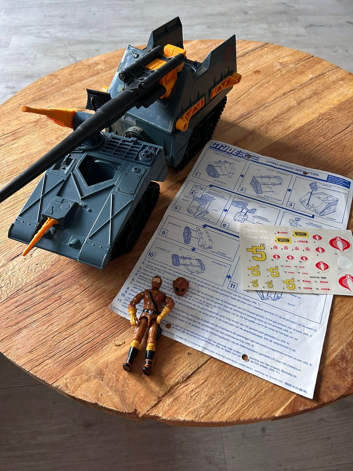 G.I. Joe Cobra Maggot tank 1987 Hasbro, incl bestuurder, Verzamelen, Ophalen of Verzenden, Gebruikt