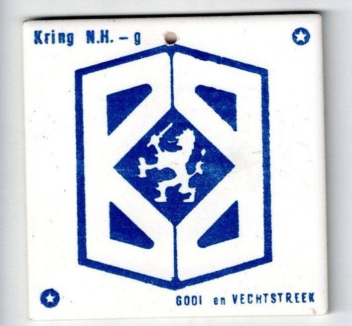 bescherming bevolking gooi en vechtstreek tegeltje, Ophalen of Verzenden, Overige soorten, Nederland, Kunstobject