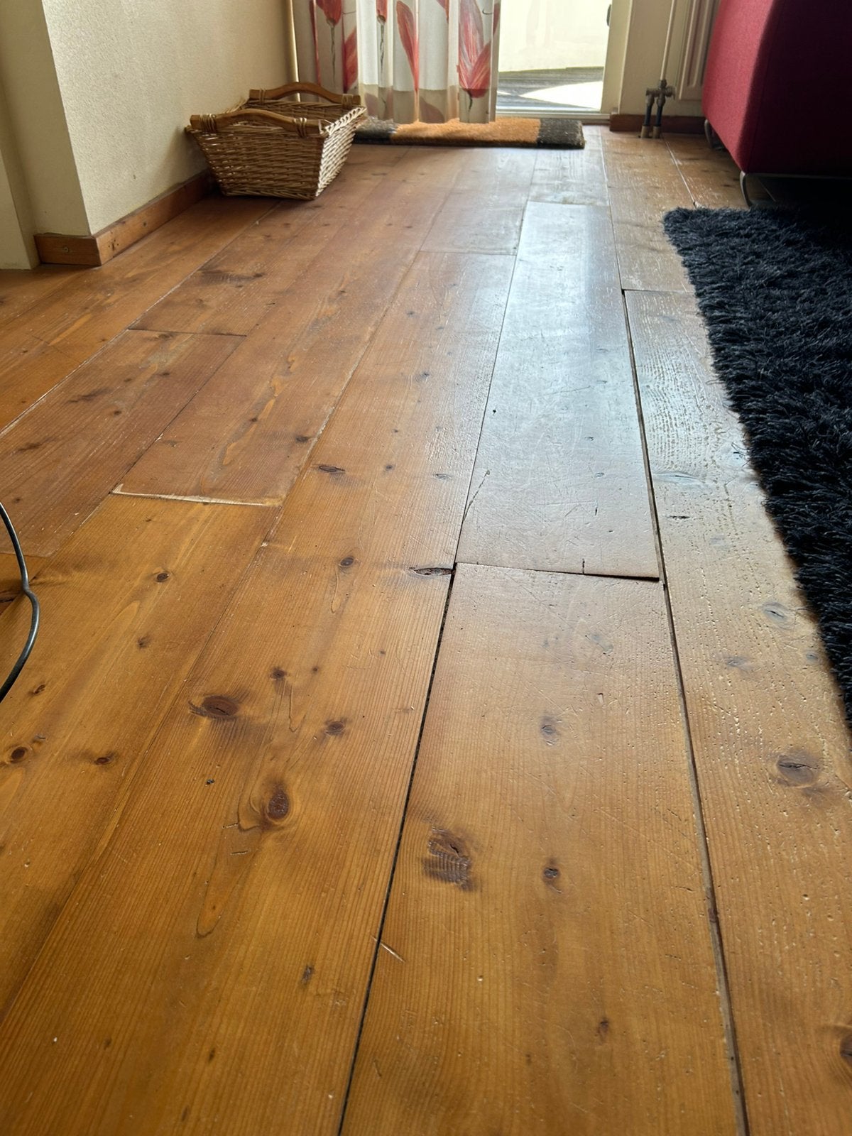 Rustiek houten vloer delen, Ophalen, Gebruikt, 50 tot 150 cm, Vloerdelen of -planken