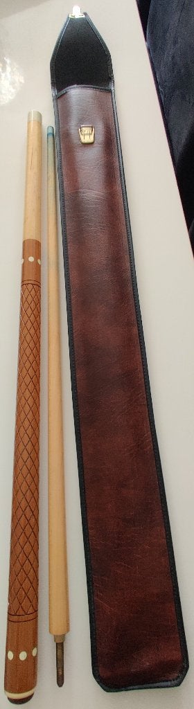 Vintage biljartkeu La France met koker, Ophalen, Gebruikt, Keu of Ballen