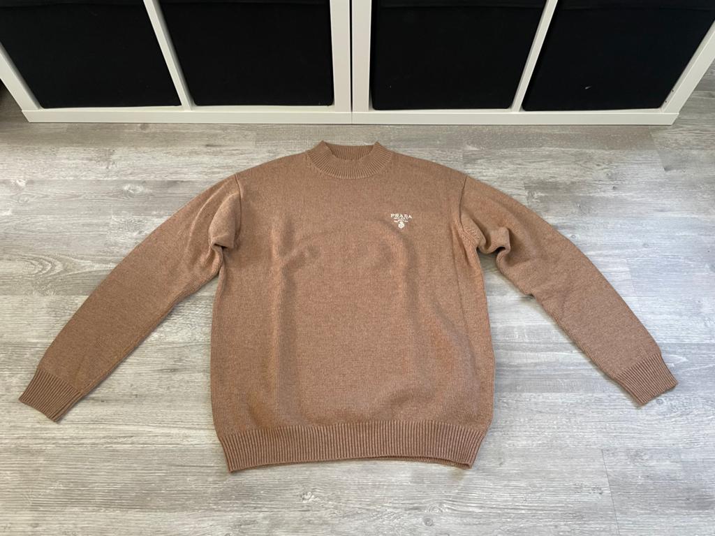 Prada Cashmere Sweater Khaki Size 48, Kleding | Heren, Bruin, Maat 48/50 (M), Nieuw, Ophalen of Verzenden