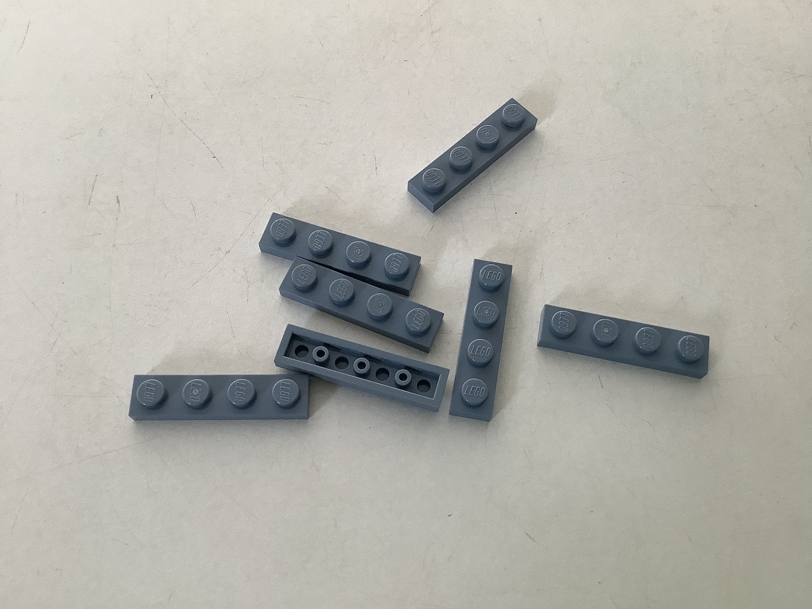 Lego plaat 1x4 zandblauw, Ophalen of Verzenden, Gebruikt, Losse stenen, Lego
