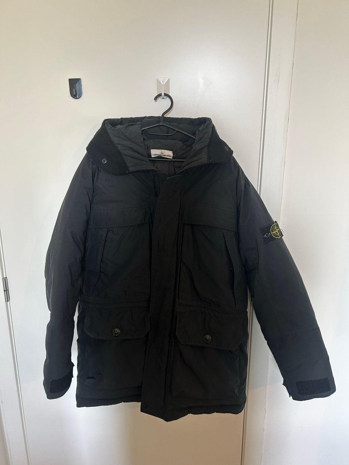 Stone Island Micro Reps Down Parka Maat M origineel, Ophalen of Verzenden, Zo goed als nieuw, Maat 48/50 (M), Zwart
