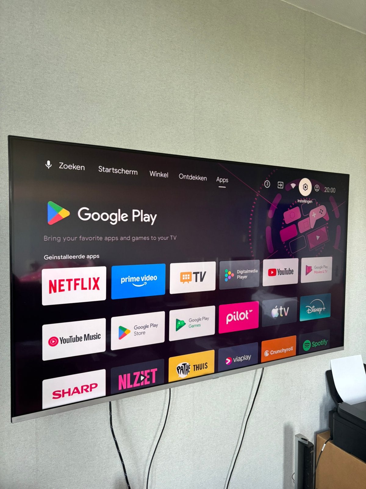 Sharp smart tv  (55inch) 4k, Audio, Tv en Foto, Televisies, Ophalen, 50 Hz, Zo goed als nieuw, 100 cm of meer